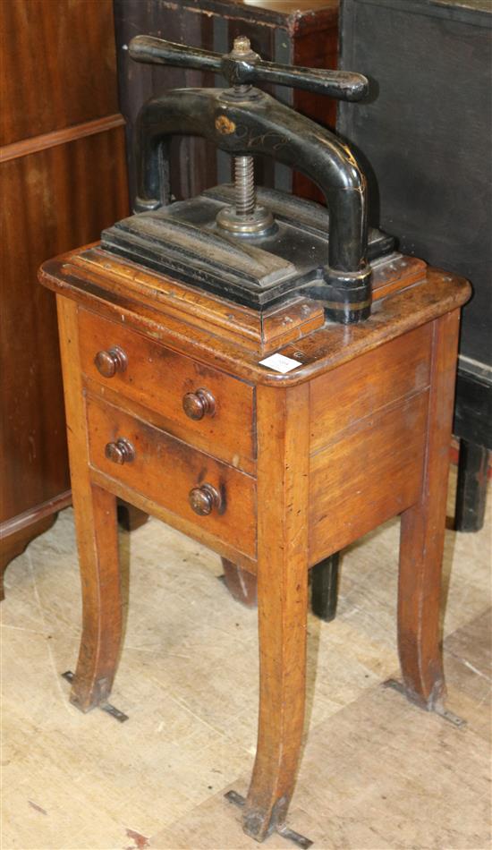 Victorian letter press & stand